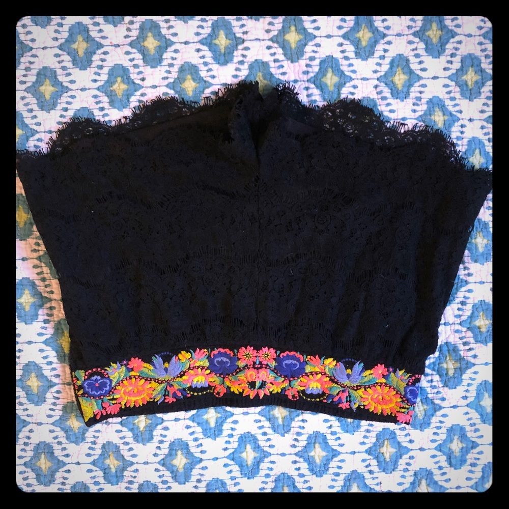 Black lace shorts